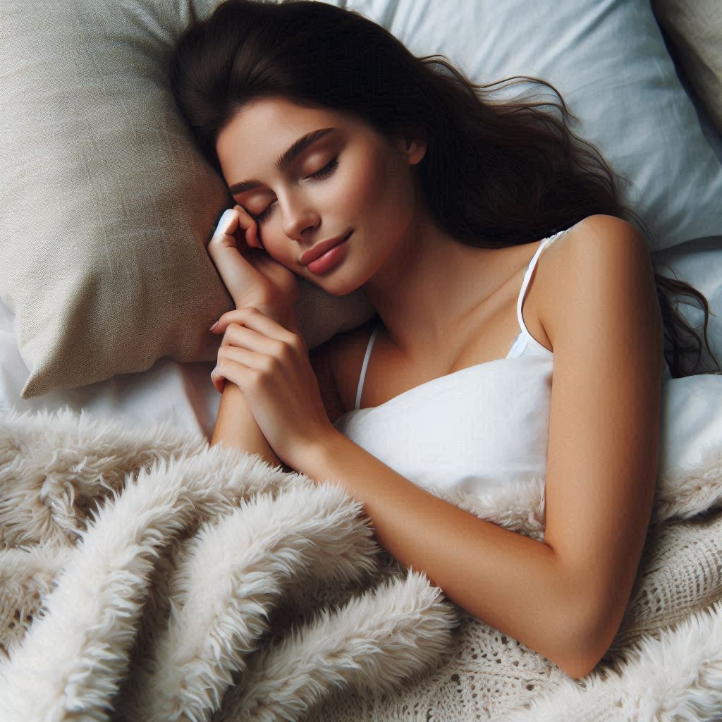 Healthy woman sleeping