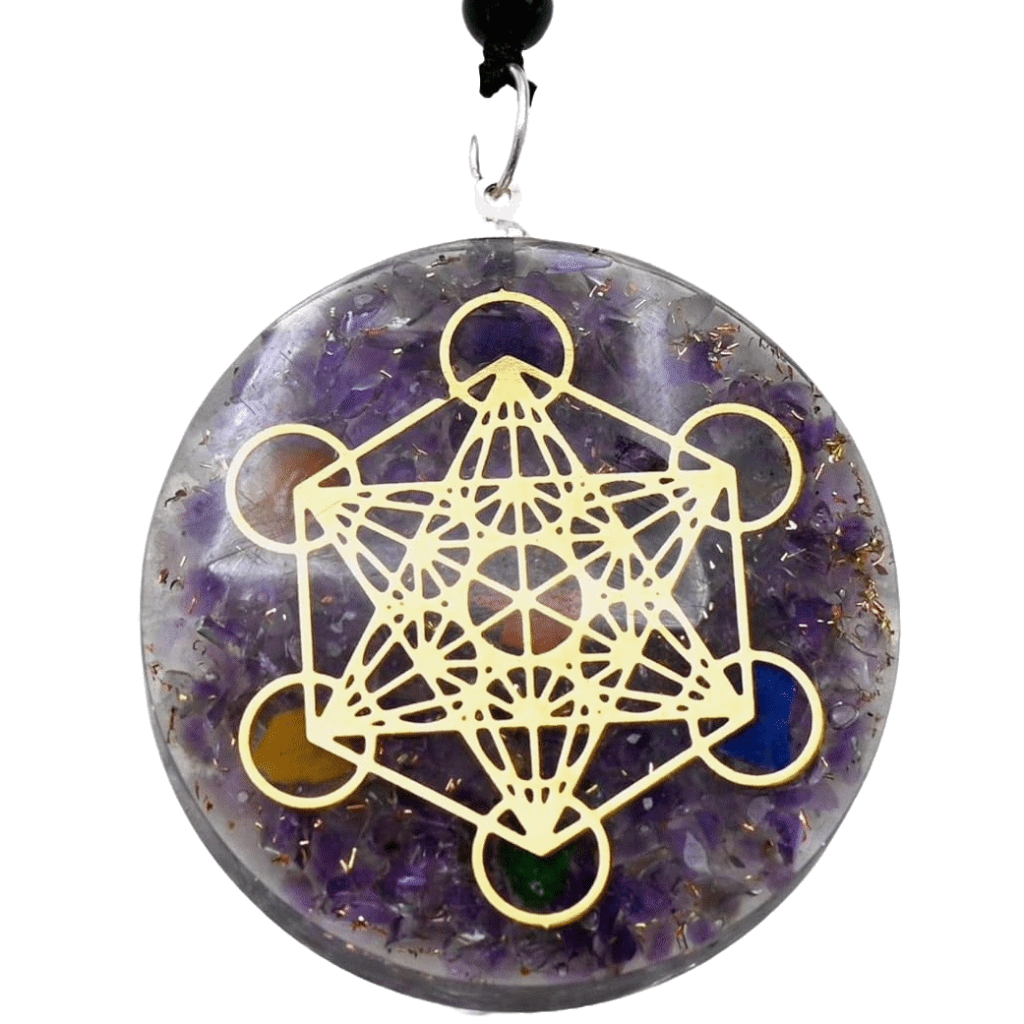 Amethyst orgone necklace