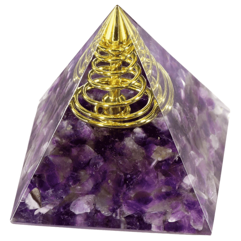 Amethyst orgonite pyramid