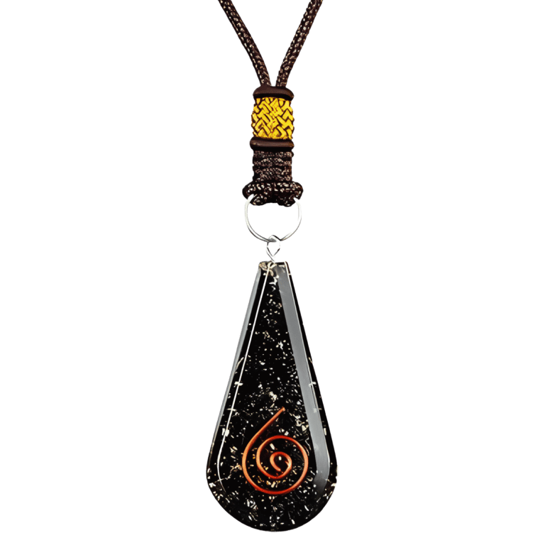 Black tourmaline orgone pendant