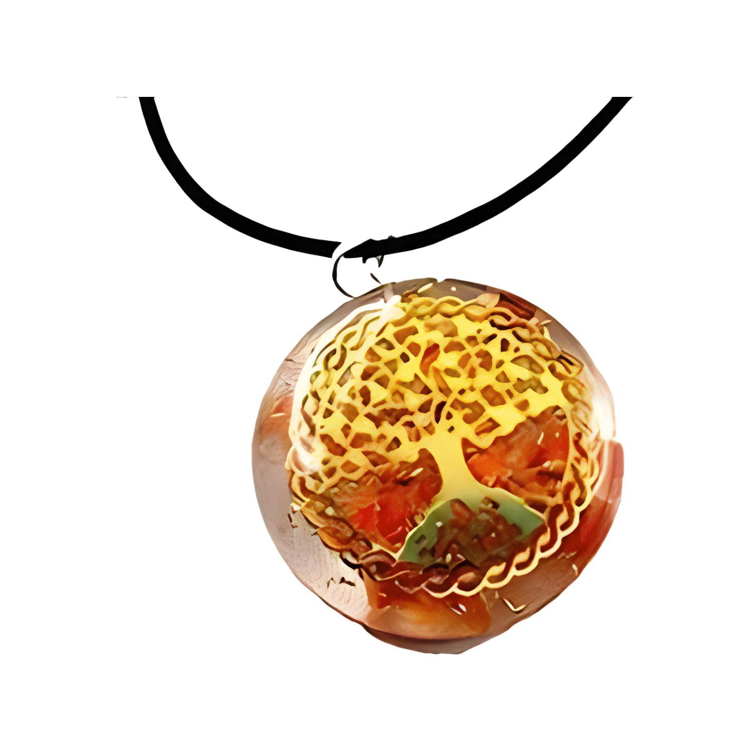 Carnelian orgone pendant