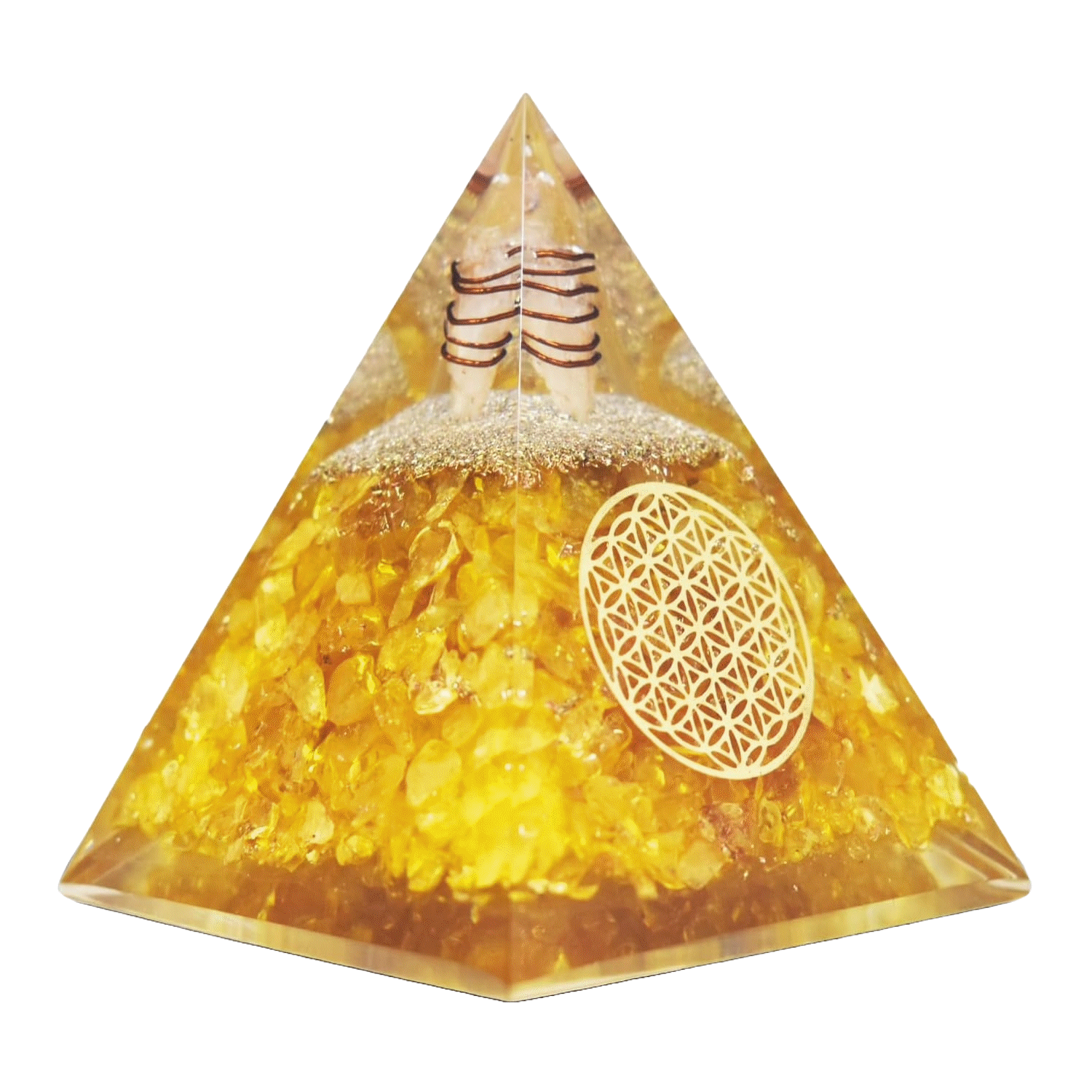 Citrine orgone pyramid