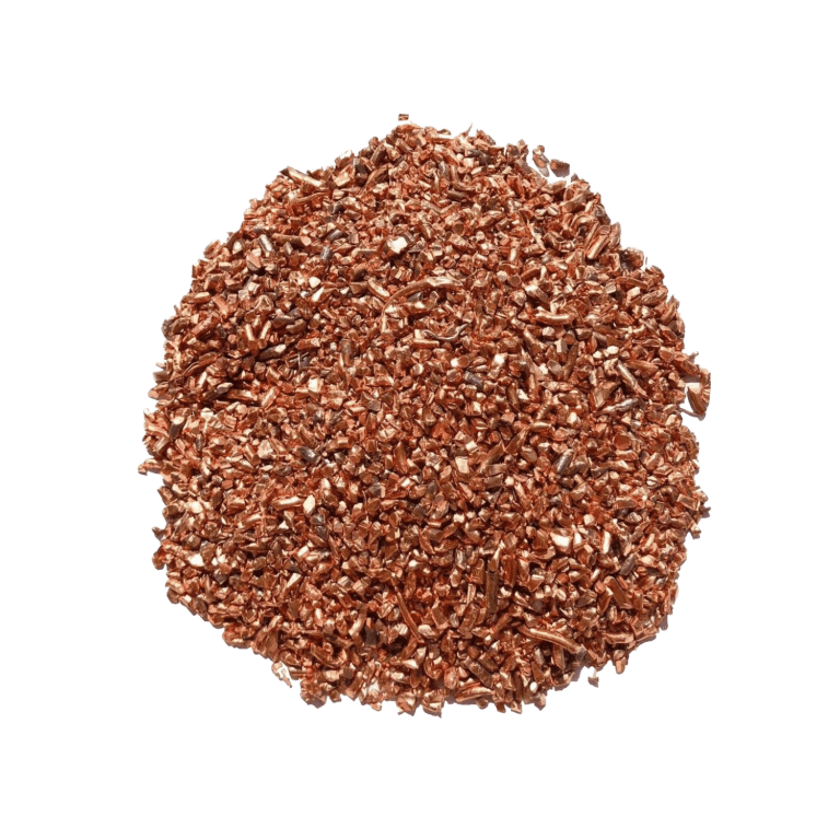 Copper metal shavings