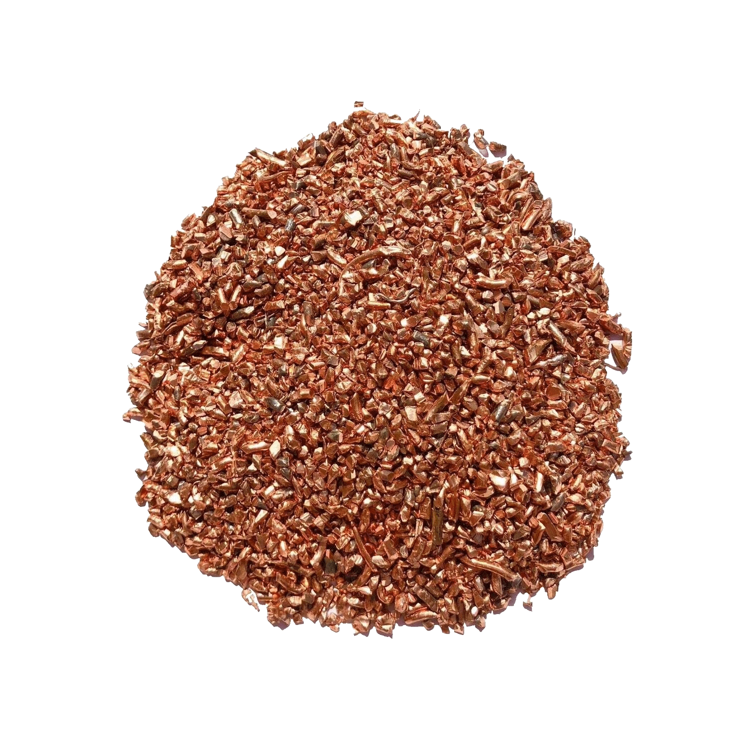 Copper metal shavings