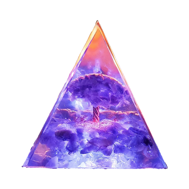 Enlightened orgonite pyramid