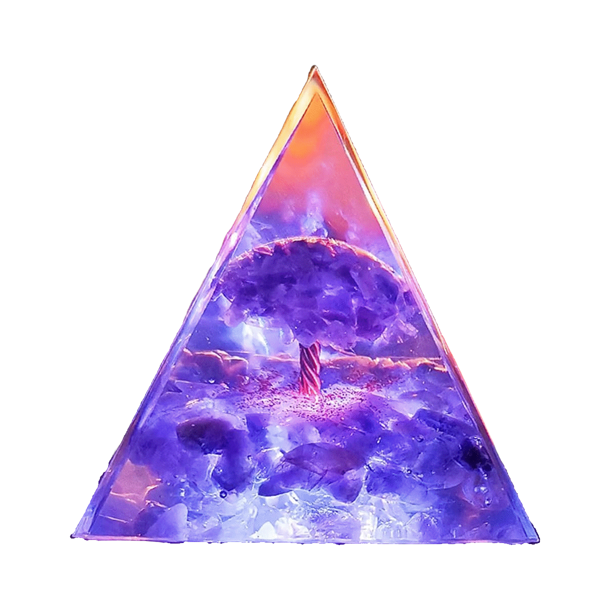 Enlightened orgonite pyramid