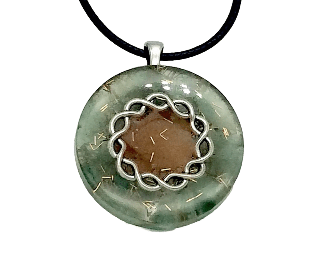 Green aventurine orgone pendant