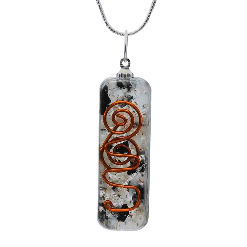 Rainbow moonstone orgone necklace