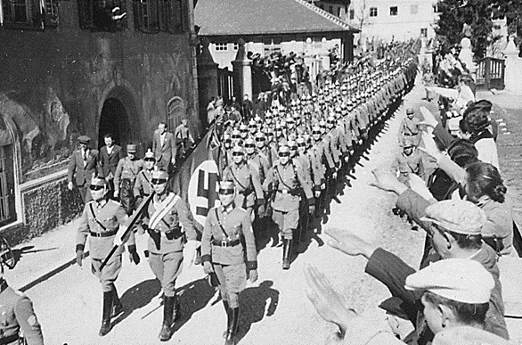 Nazis invading Austria in 1938