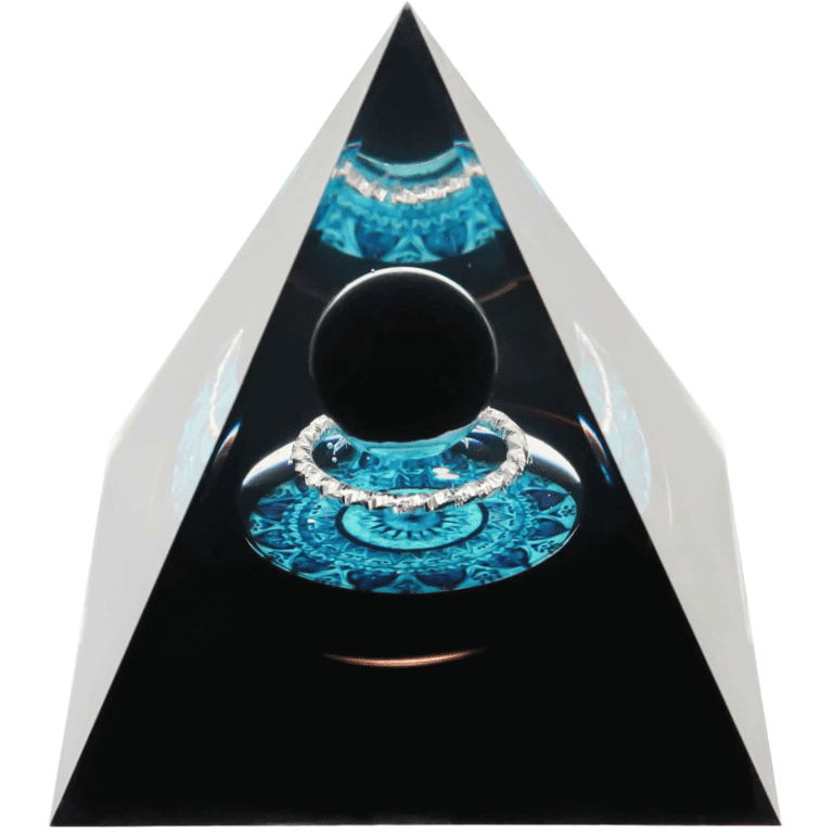 Obsidian orgone pyramid