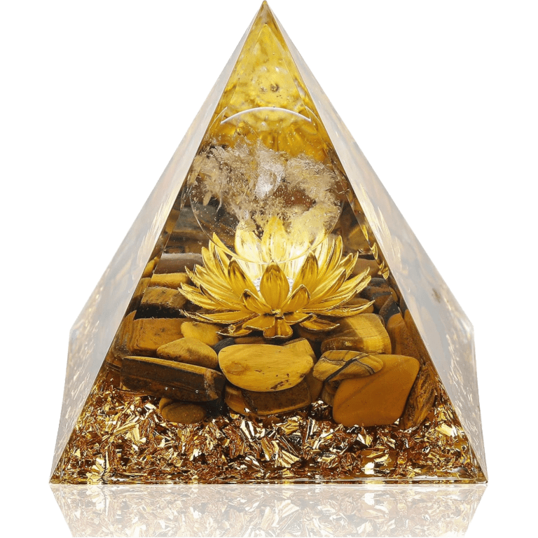 Orgone pyramid flowers