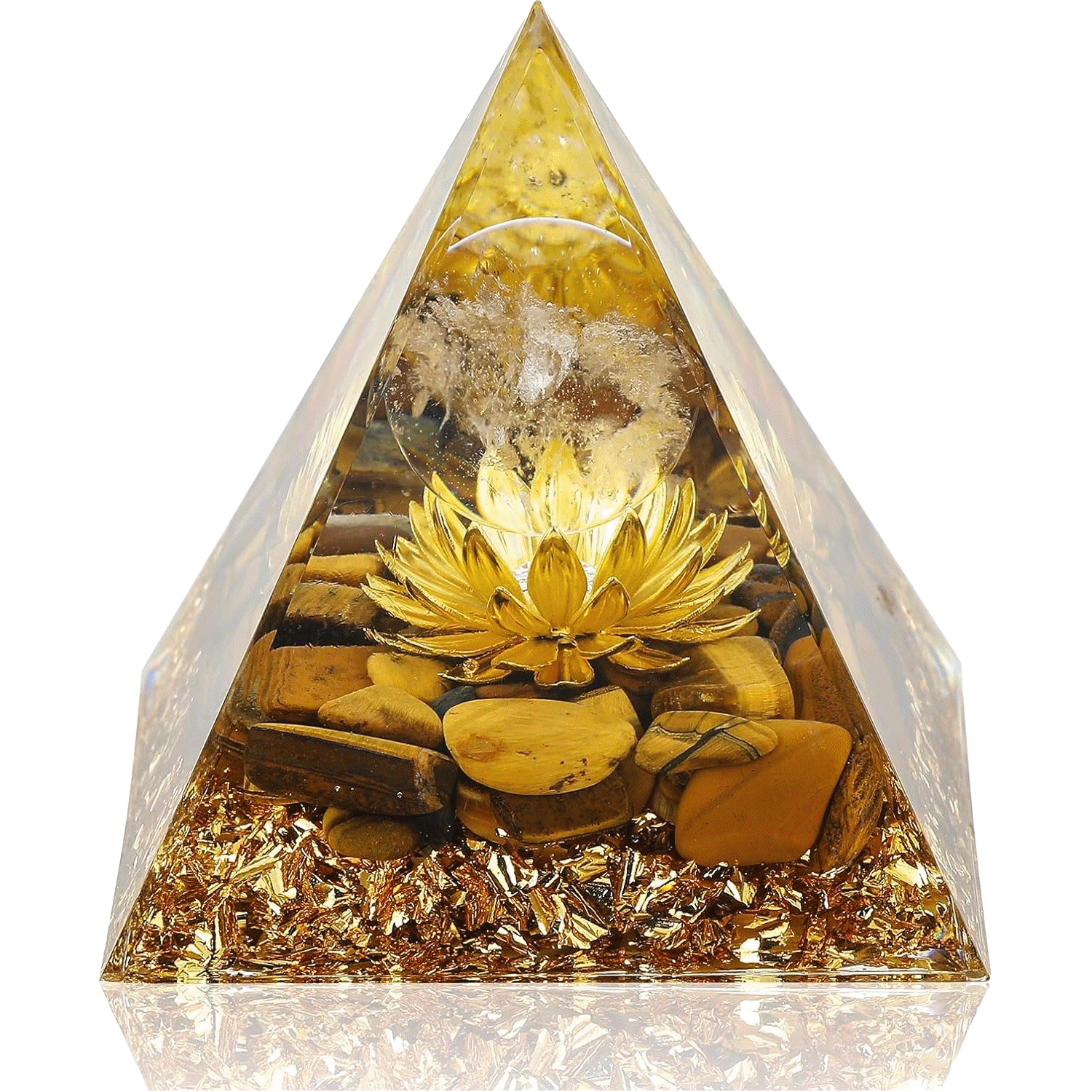 Orgone pyramid flowers