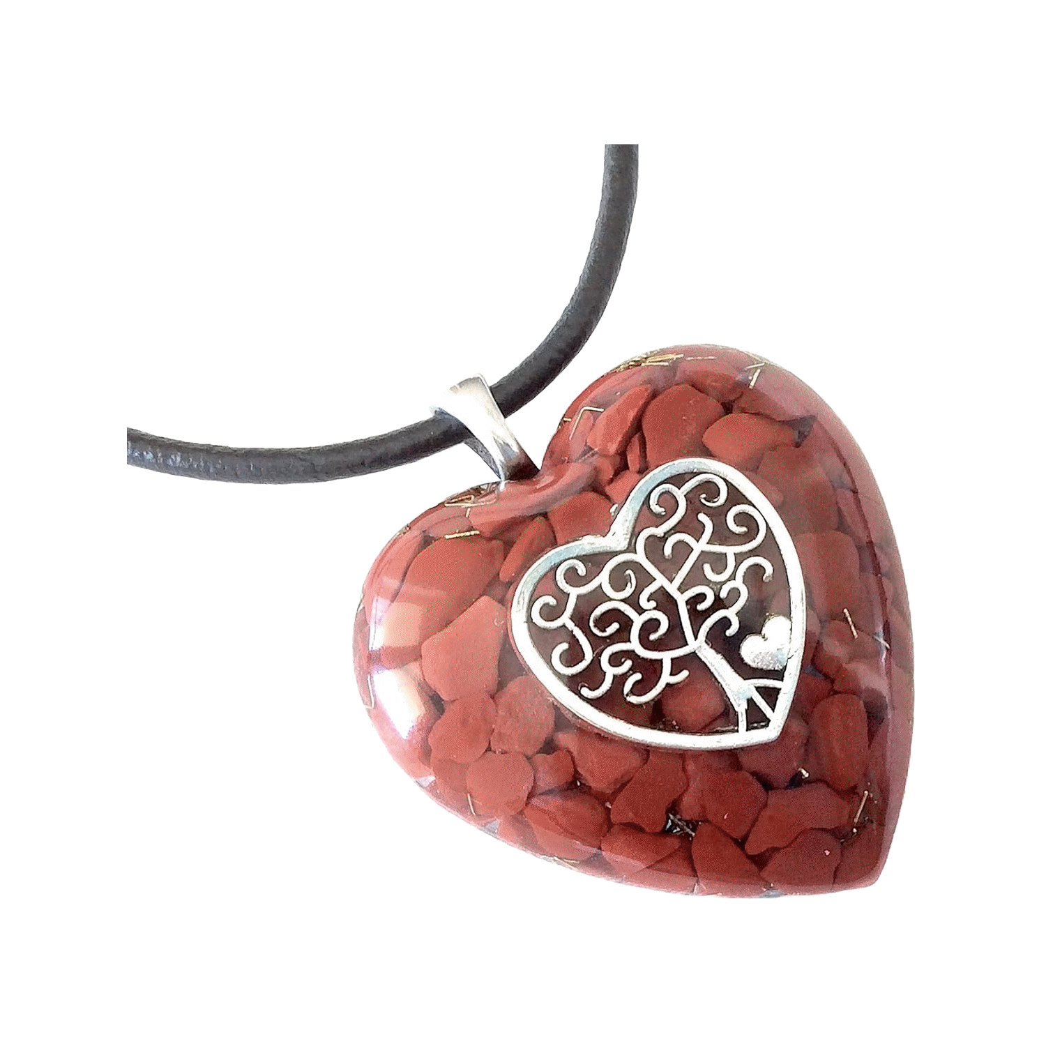 Red jasper orgone pendant