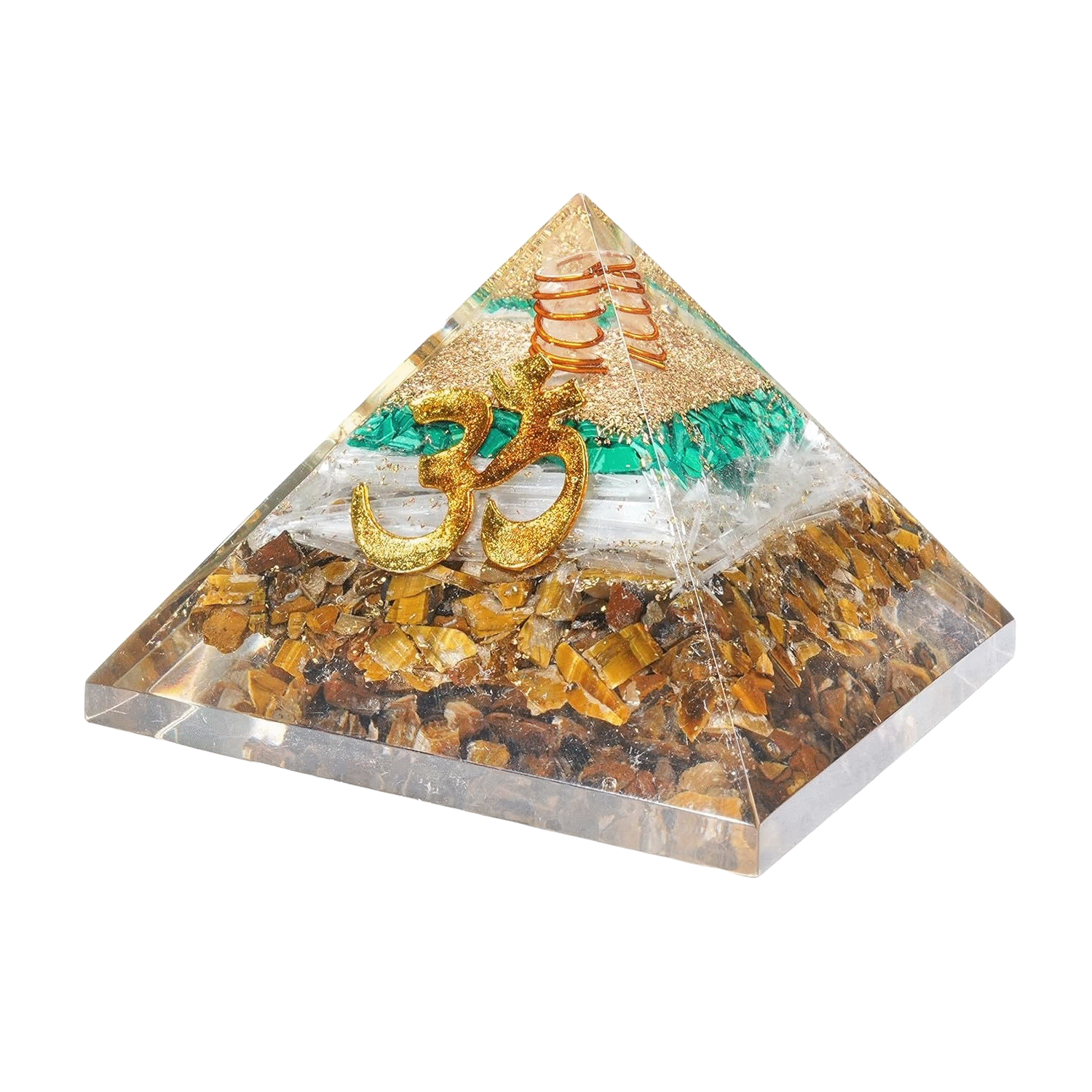 Tiger eye orgone pyramid