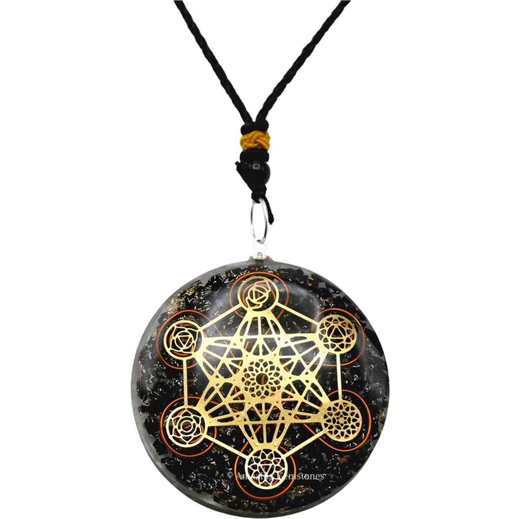 Amazing Gemstone Black Tourmaline Orgone Pendant