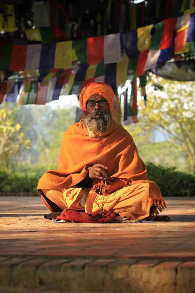 Hindu man praying